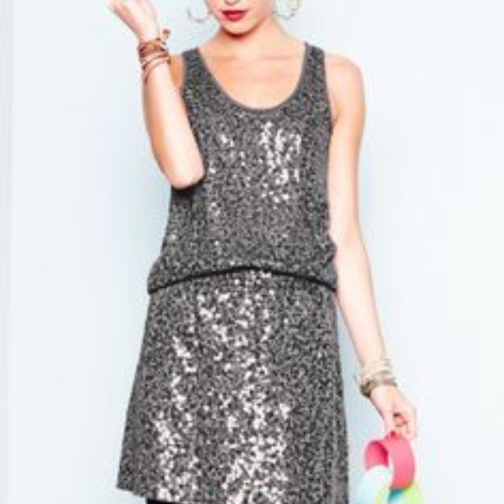 Garnett Hill Sequin sparkle skirt and top